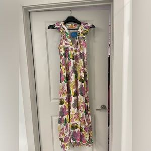 Oliphant V-Neck Ruffle Maxi Dress